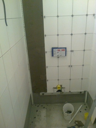 Sociálna miestnosť zo sadrokartónu - v butiku v Hypernove